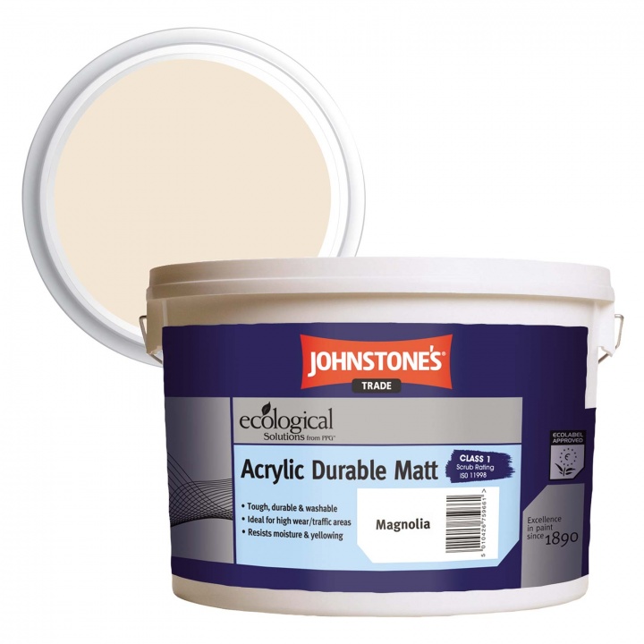 Johnstones Acrylic Durable Matt Emulsion Magnolia 10ltr