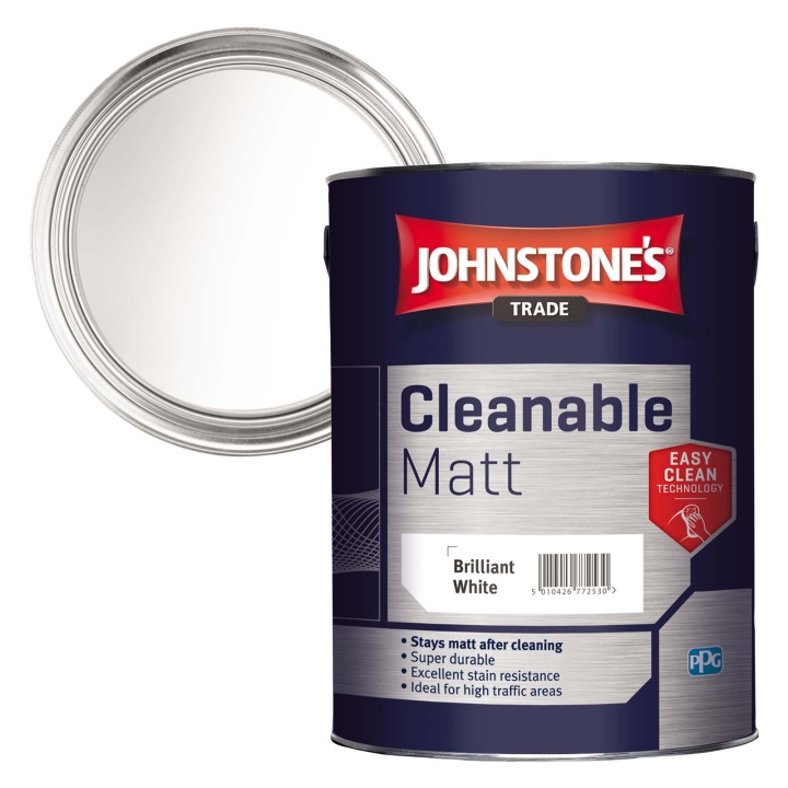 Johnstones Cleanable Matt Emulsion Brilliant White 5ltr Selco