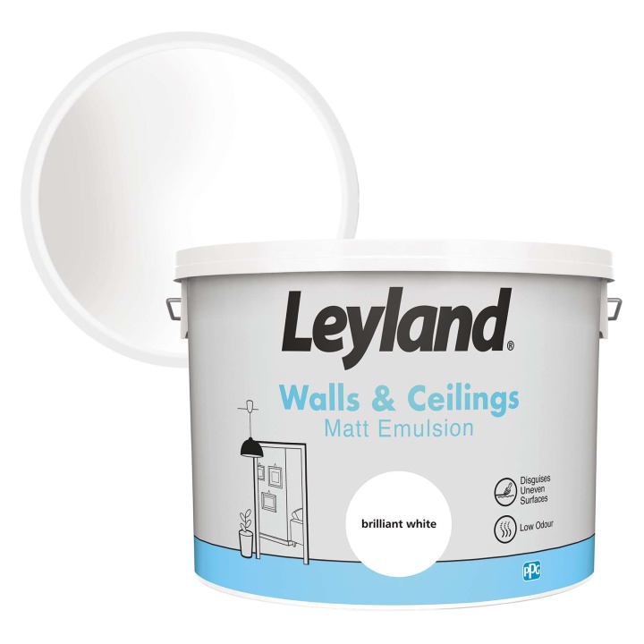 Leyland Matt Emulsion Brilliant White 10ltr Selco