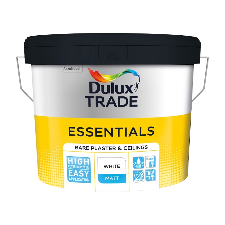 Dulux Trade Essentials Bare Plaster & Ceilings Matt White Emulsion 10L