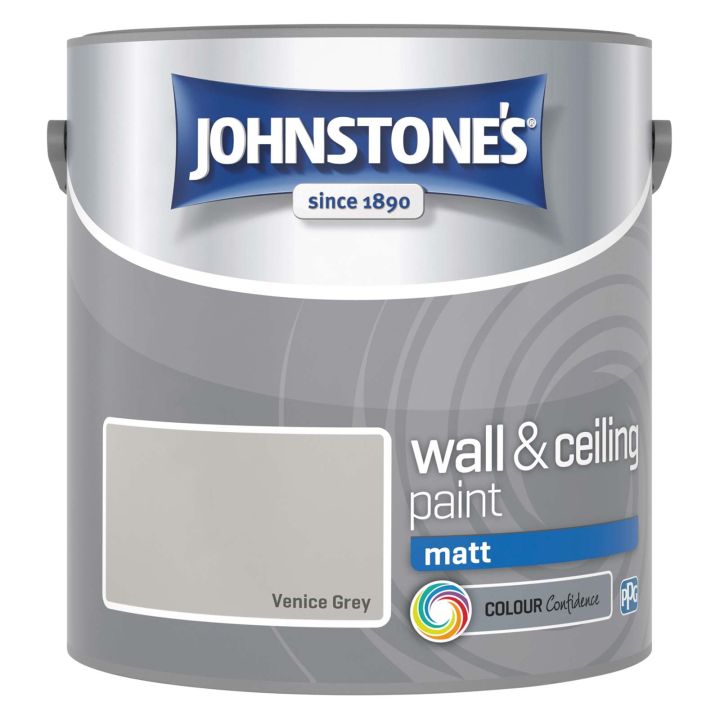 Johnstone's Vinyl Matt Emulsion Venice Grey 2.5L