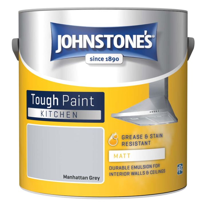 Johnstone's Kitchen Matt Emulsion Manhattan Grey 2.5L