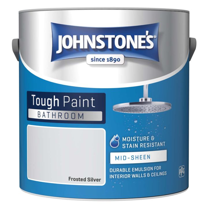 Johnstone's Bathroom Mid Sheen Emulsion Frosted Silver 2.5L