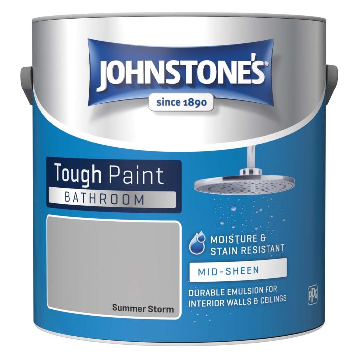 Johnstone's Bathroom Mid Sheen Emulsion Summer Storm 2.5L