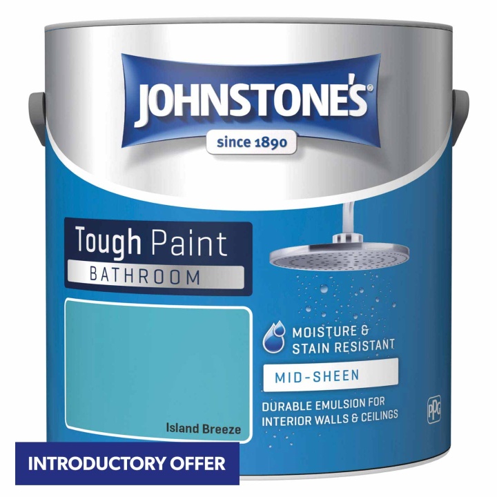 Johnstones Bathroom Mid Sheen Emulsion Island Breeze 2.5ltr | Selco
