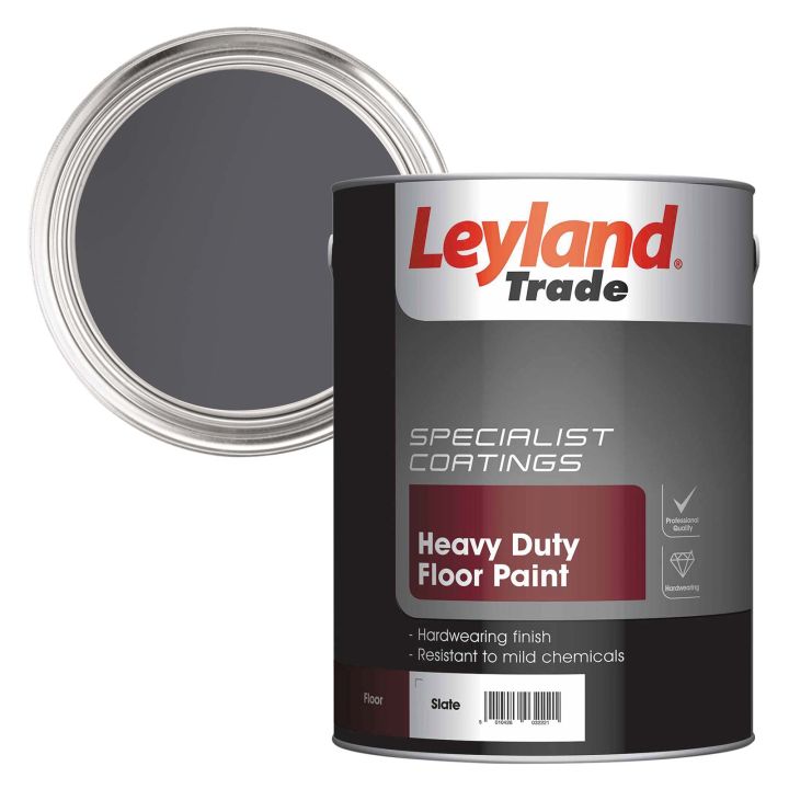 Leyland Trade Heavy Duty Floor Paint Slate 5L