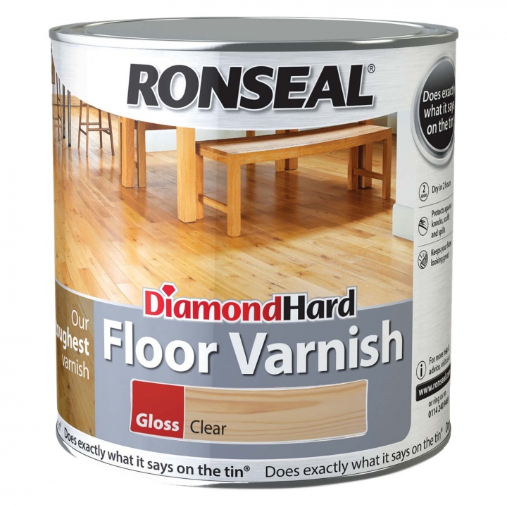 Ronseal Diamond Hard Floor Varnish Clear Gloss 5ltr