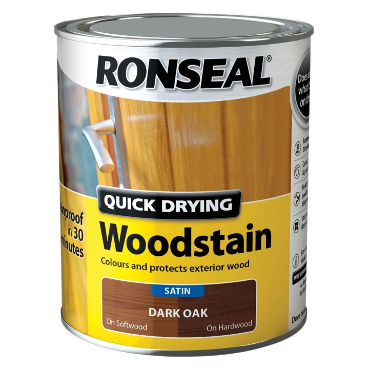 Ronseal Quick Drying Woodstain Dark Oak Satin 2.5ltr