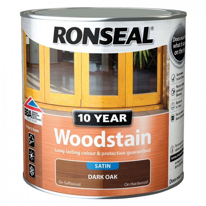Ronseal 10 Yr Woodstain Dark Oak 750ml