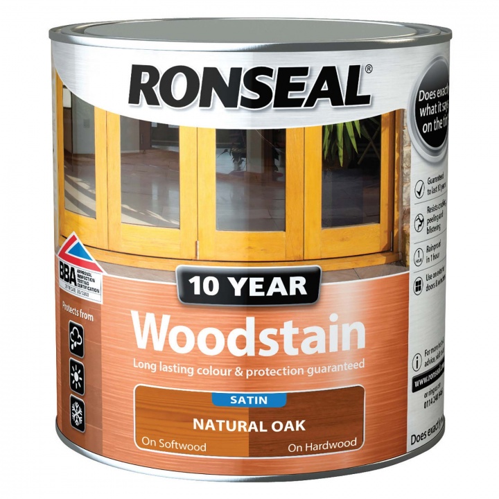 Ronseal 10 Yr Woodstain Natural Oak 750ml