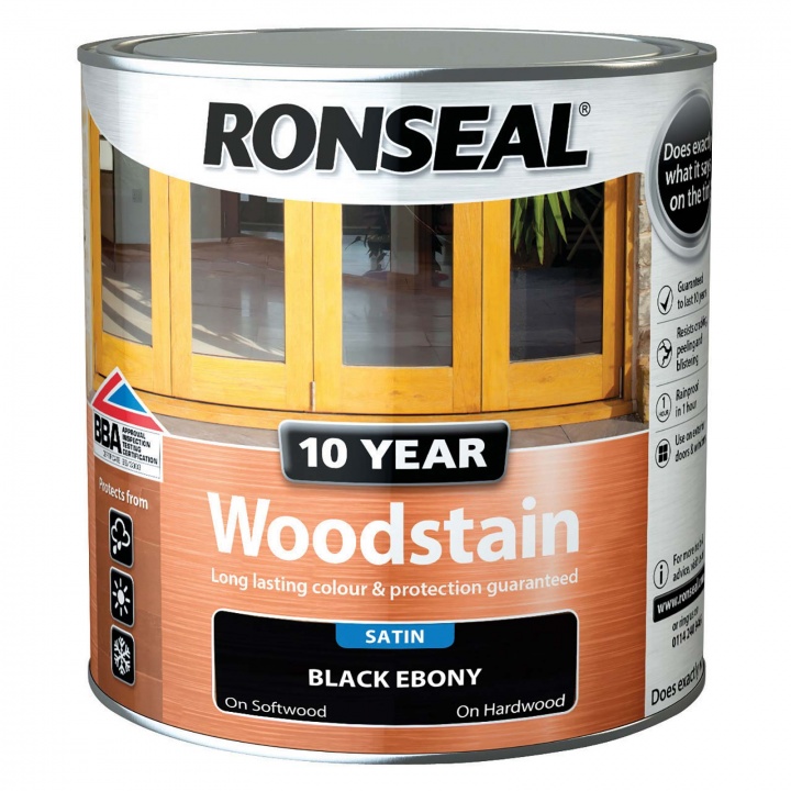 Ronseal 10 Yr Woodstain Ebony 750ml