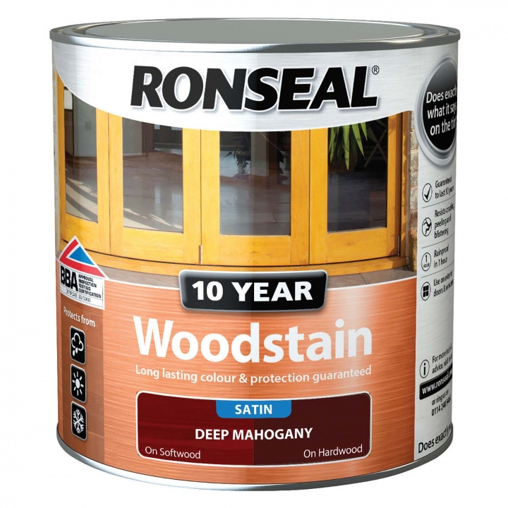 Ronseal 10 Year Woodstain Deep Mahogany 2.5ltr