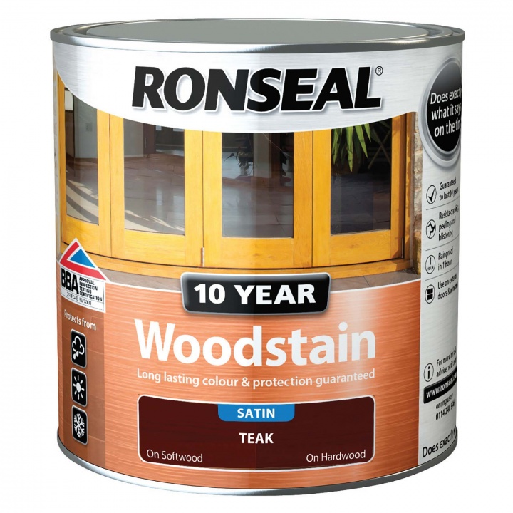 Ronseal 10 Year Woodstain Teak 2.5ltr