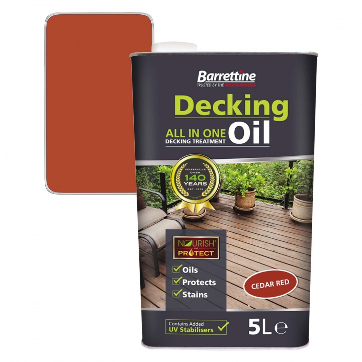 Barrettine All In One Deck Oil Red Cedar 5ltr | Selco