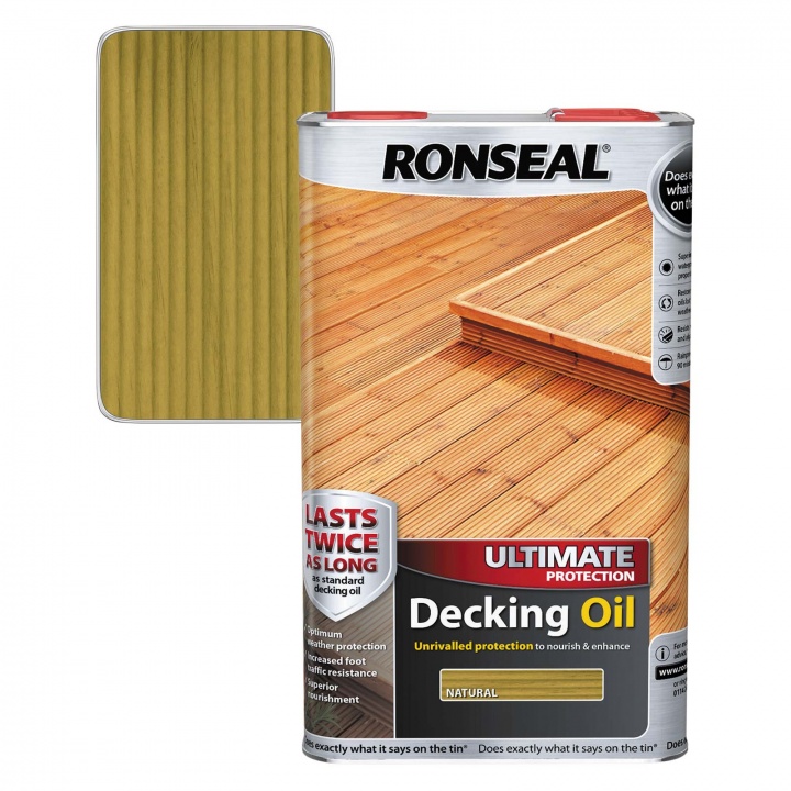Ronseal Ultimate Decking Oil Natural 5ltr Selco