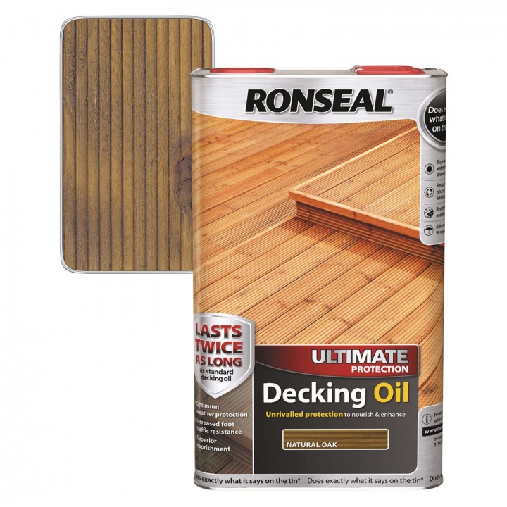 Ronseal Ultimate Decking Oil Natural Oak 5ltr Selco