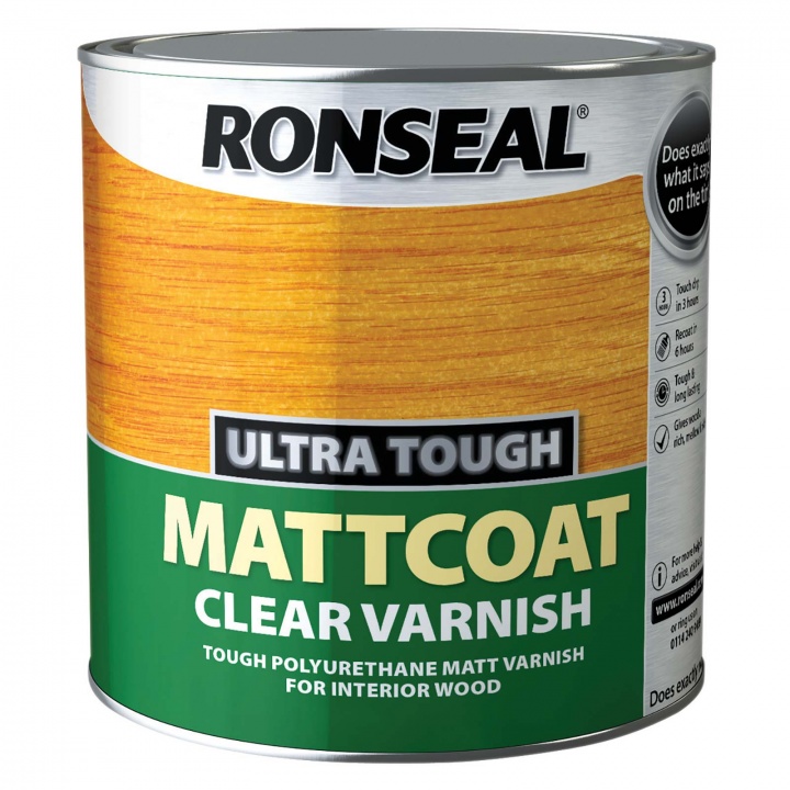 Ronseal Ultra Tough Mattcoat Varnish Clear 2.5ltr
