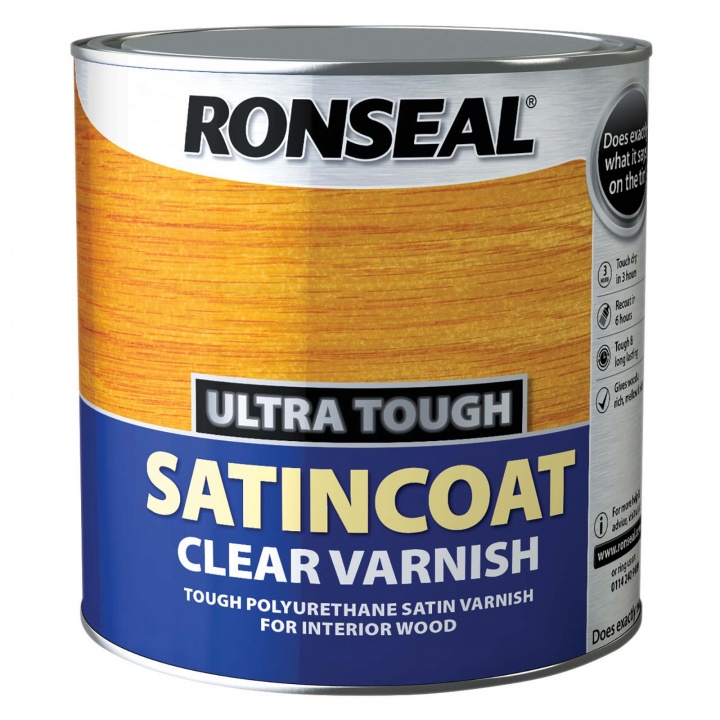 Ronseal Ultra Tough Satincoat Varnish Clear 2.5ltr