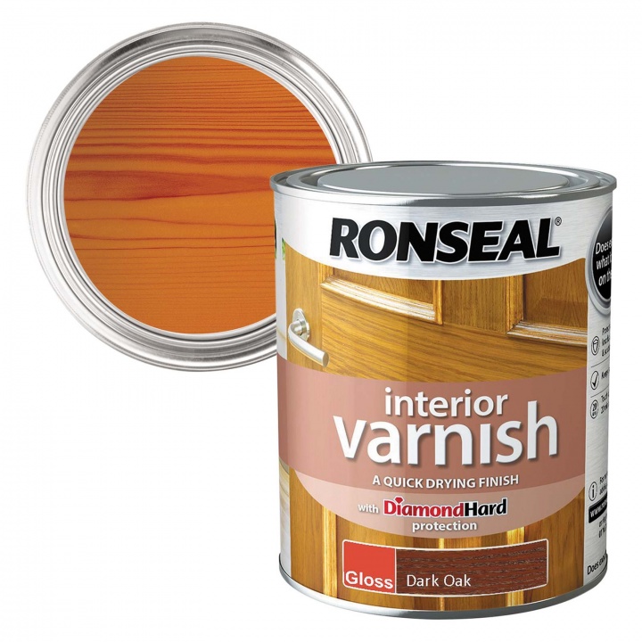 Ronseal Interior Varnish Dark Oak Gloss 750ml
