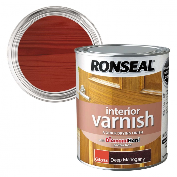 Ronseal Interior Varnish Deep Mahogany Gloss 750ml