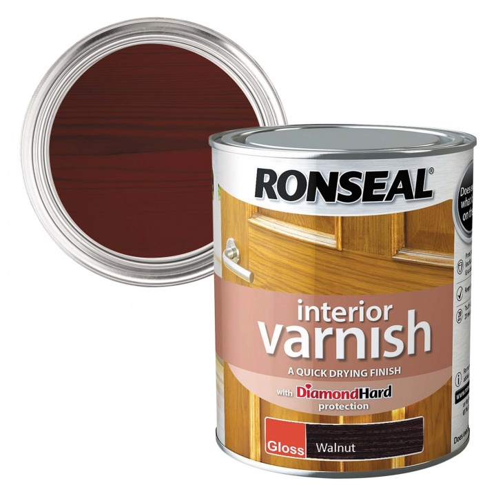 Ronseal Interior Varnish Walnut Gloss 750ml