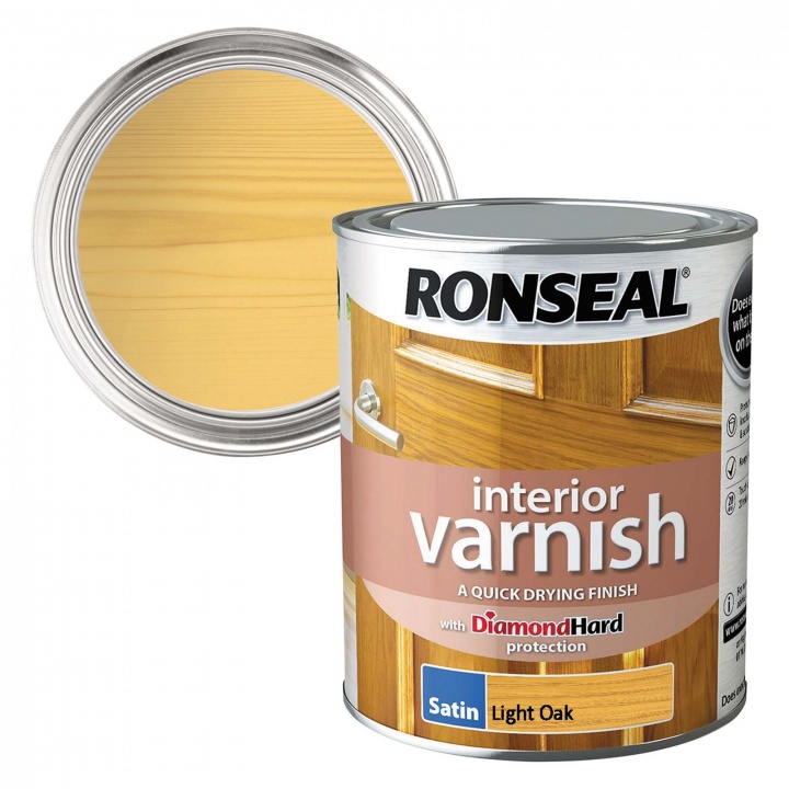 Ronseal Interior Varnish Light Oak Satin 750ml