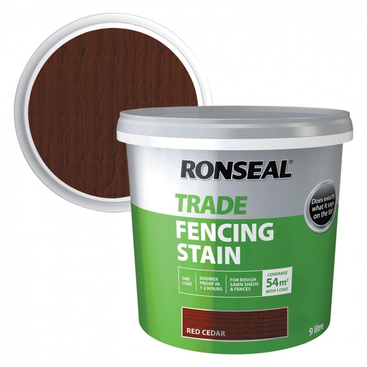 Ronseal Fence Stain Red Cedar 9ltr Selco