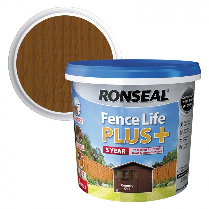 Ronseal Fencelife Plus+ Country Oak 5ltr