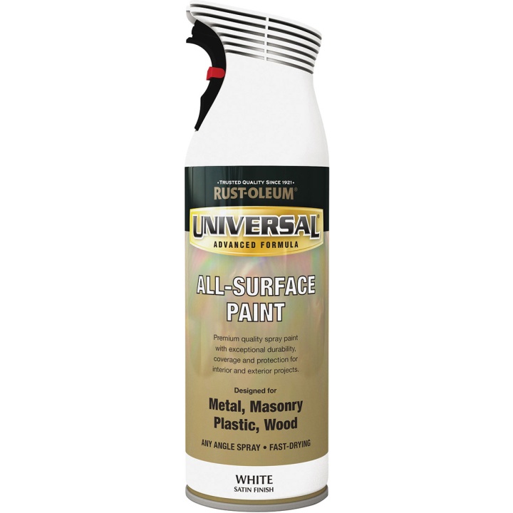 Product image for Rust-Oleum Universal All-Surface Spray Paint Satin White 400ml