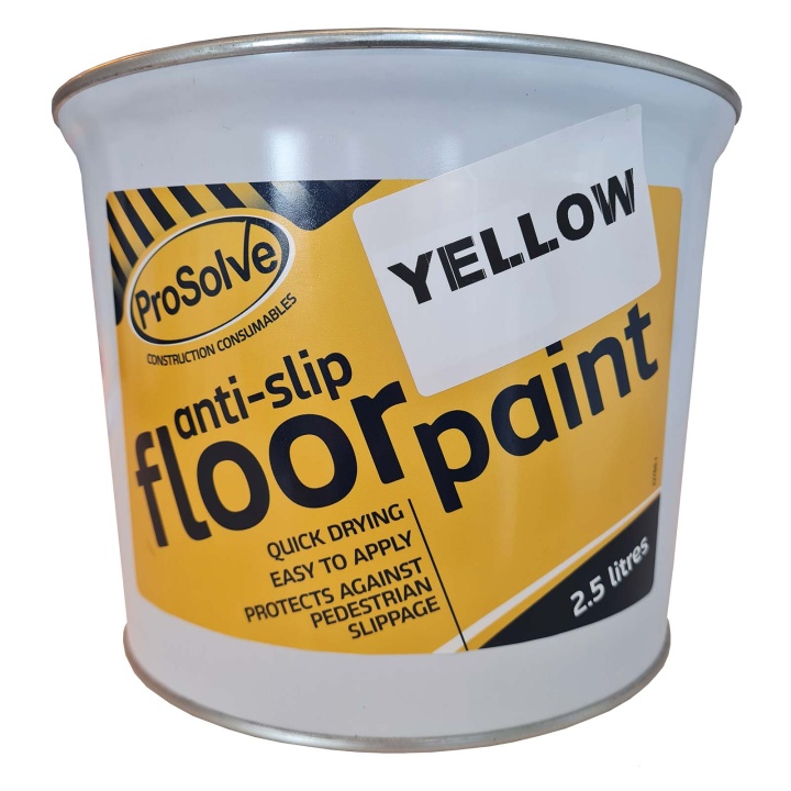 ProSolve Anti Slip Floor Paint Yellow 2.5ltr Selco