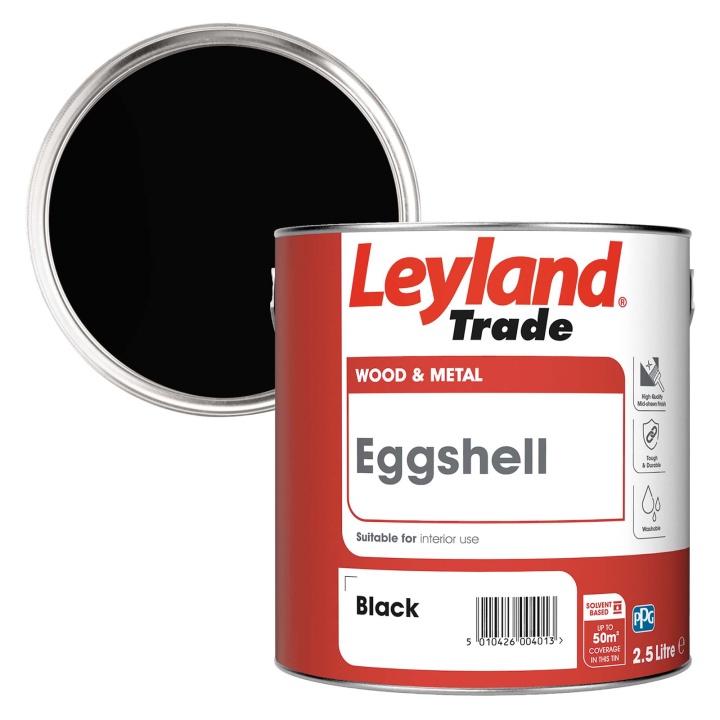 Leyland Trade Eggshell Black 2.5ltr Selco