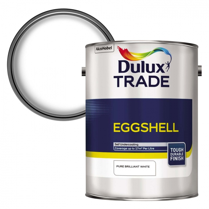 Dulux Trade Eggshell Brilliant White 5ltr