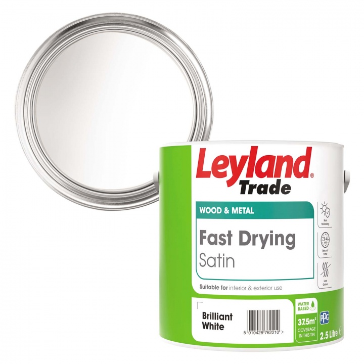 Leyland Trade Fast Dry Satin Brilliant White 2.5ltr