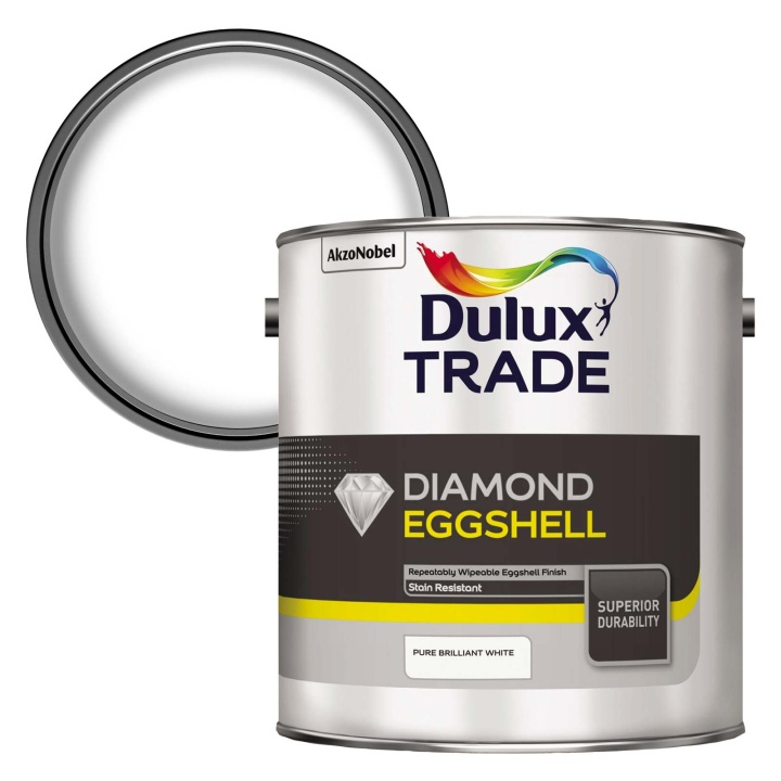 Dulux Trade Diamond Eggshell White 2.5ltr Selco