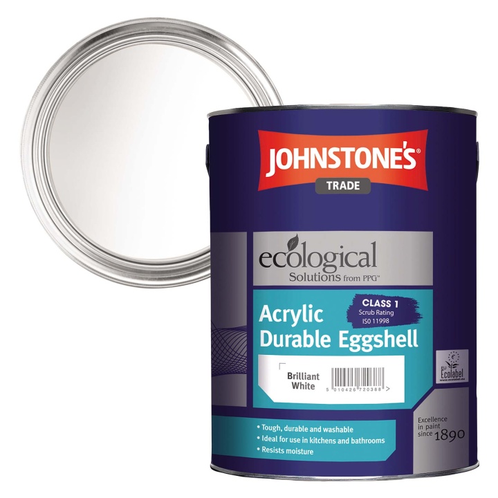 Johnstone's Acrylic Eggshell Brilliant White 5L