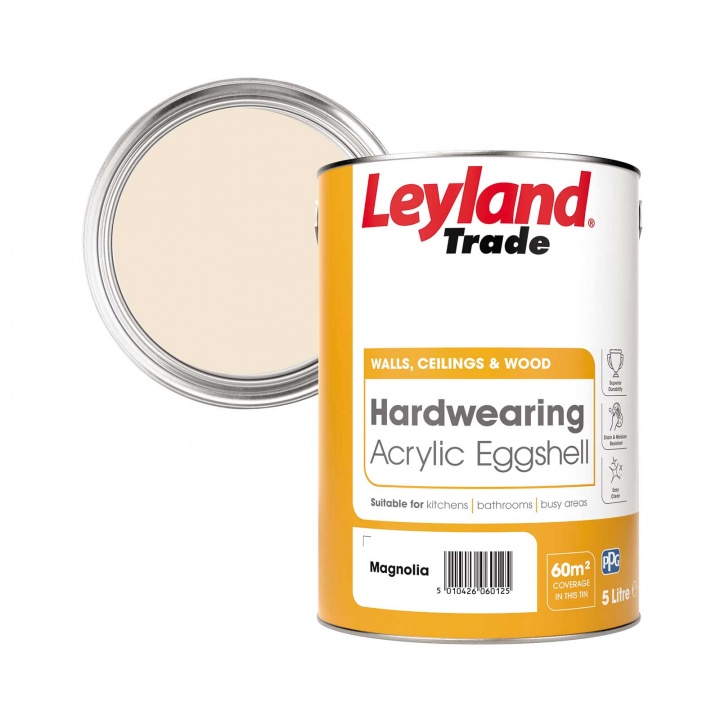 Leyland Trade Hardwearing Acrylic Eggshell Magnolia