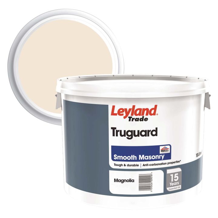 Leyland Trade Truguard Smooth Masonry Paint Magnolia 10L