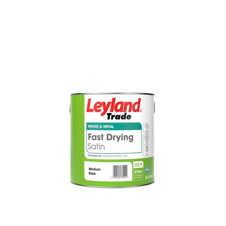Leyland Fast Drying Satin Medium Colour Mixing Base 2.5ltr Selco