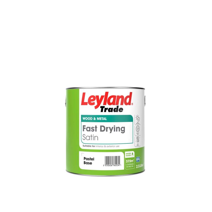 Leyland Trade Fast Drying Satin Paint Colour Mixing Base 2.5L