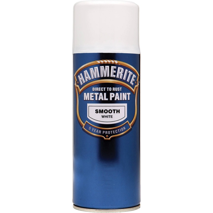 Hammerite Direct to Rust Metal Paint Smooth White 400ml Spray