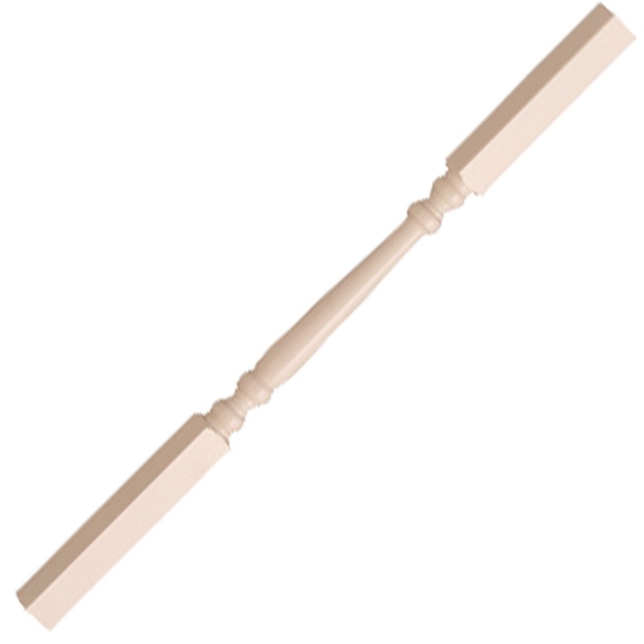 White Primed Edwardian Stair Spindle 41 x 895mm Selco
