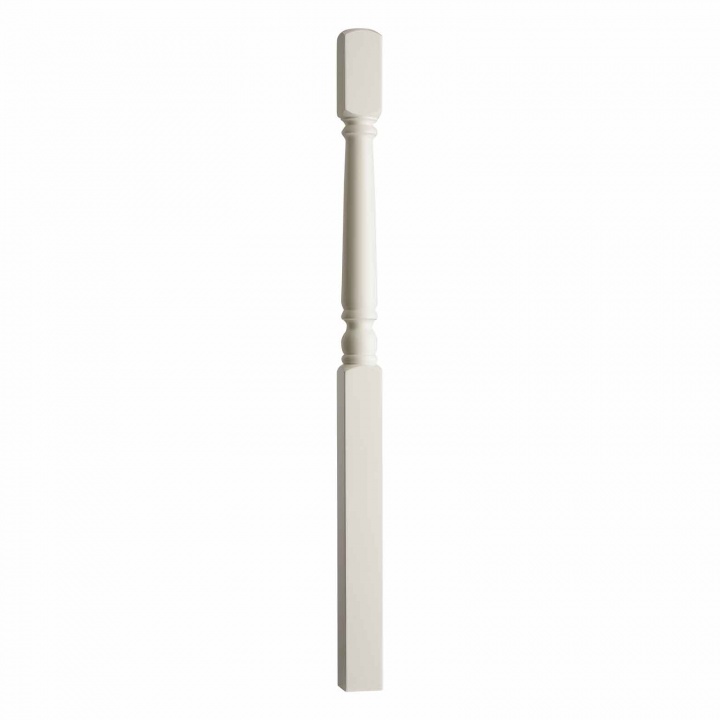 White Primed One Piece Stair Newel Turning 91 x 196 x 1500mm