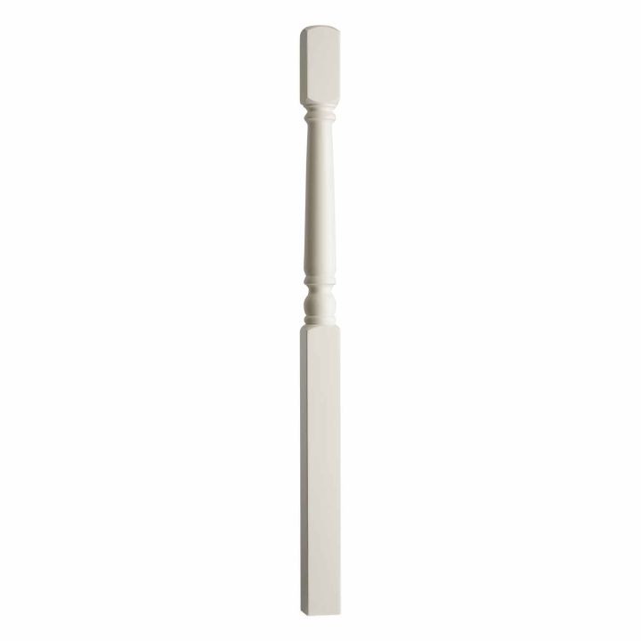 White Primed One Piece Stair Newel Turning 91 x 196 x 1500mm