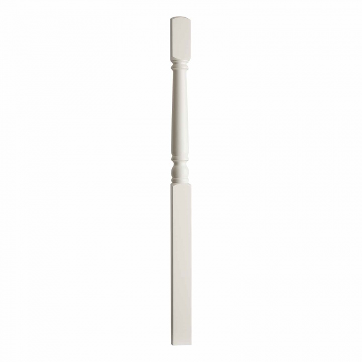White Primed One Piece Half Stair Newel Turn 91 x 196 x 1500mm