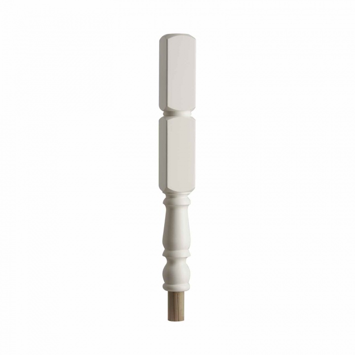 White Primed Stair Double Head Stair Newel Turning 91 x 430 x 820mm
