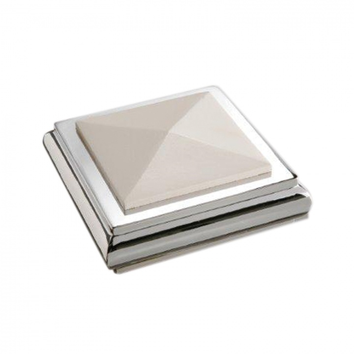 White & Chrome Stair Axxys Solo Square Cap