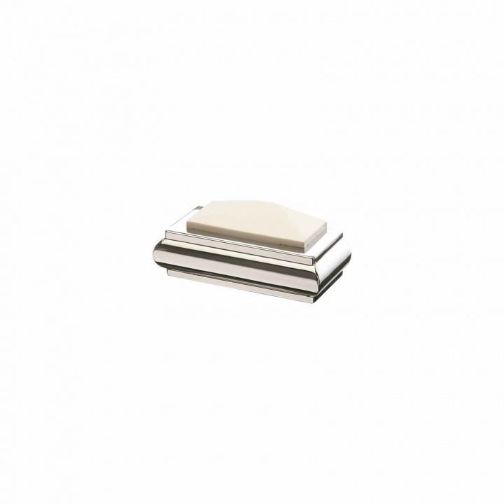White & Chrome Stair Axxys Solo Half Square Cap