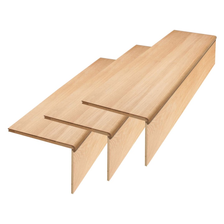 Stair Klad Single Tread & Riser Oak Kit Lacquered Pack of 3 Selco