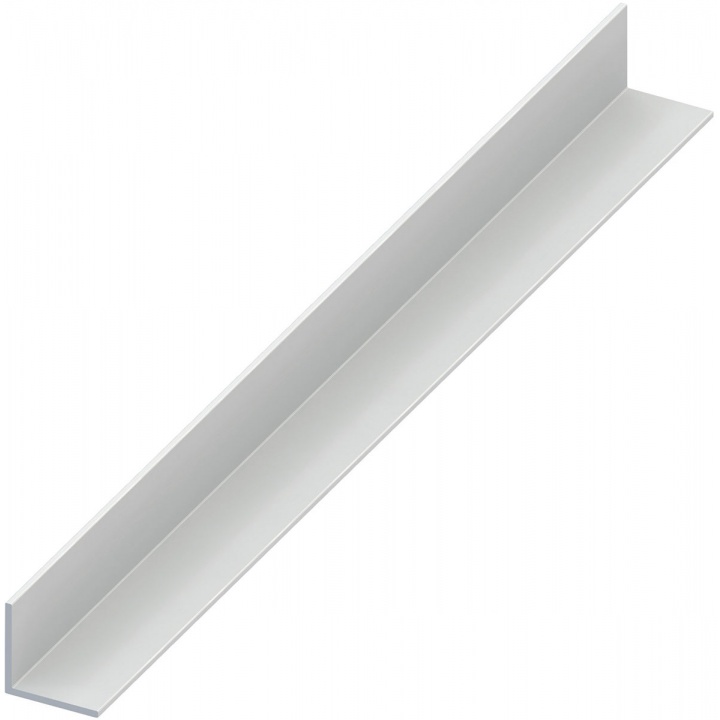 White PVC Plastic Angle 10 x 10mm x 1m