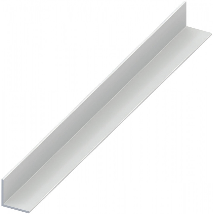 White PVC Plastic Angle 25 x 25mm x 2m
